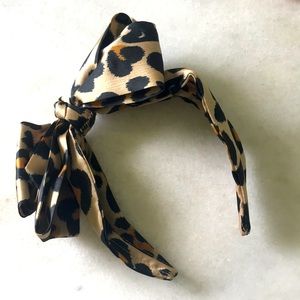 leopard print bow headband girls kids